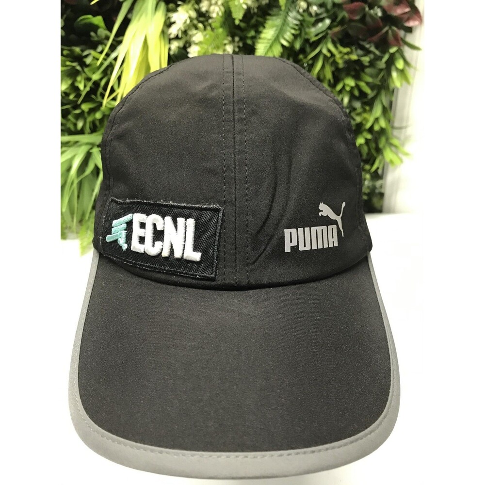 ECNL Hat Cap Strap Back Womens One Size Black Gray Soccer Embroidered Puma